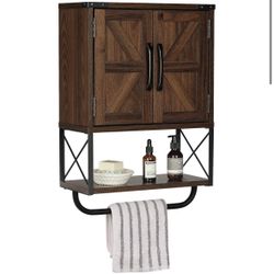 Farmhouse Medicine Cabinet with Two Barn Door