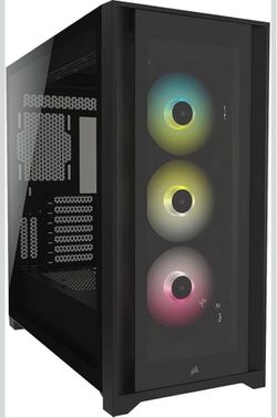 Corsair iCUE 5000X RGB Tempered Glass Mid-Tower PC Case with 9 fans. Computer case