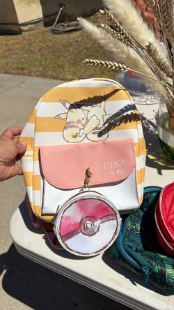 Pikachu No. 025 Mini Backpack with Pokeball Coin Purse