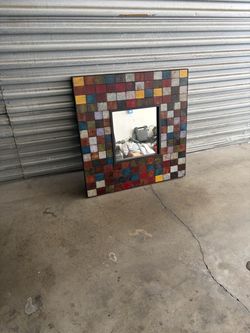 Stone glass mirror