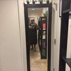 Floor Length Mirrored Jewelry Cabinet 