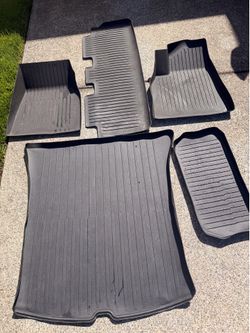 OEM Tesla Model Y All-Weather Floor Mats & Cargo Liners Set