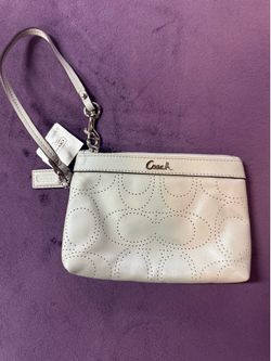 Coach Leather Wristlet Clutch