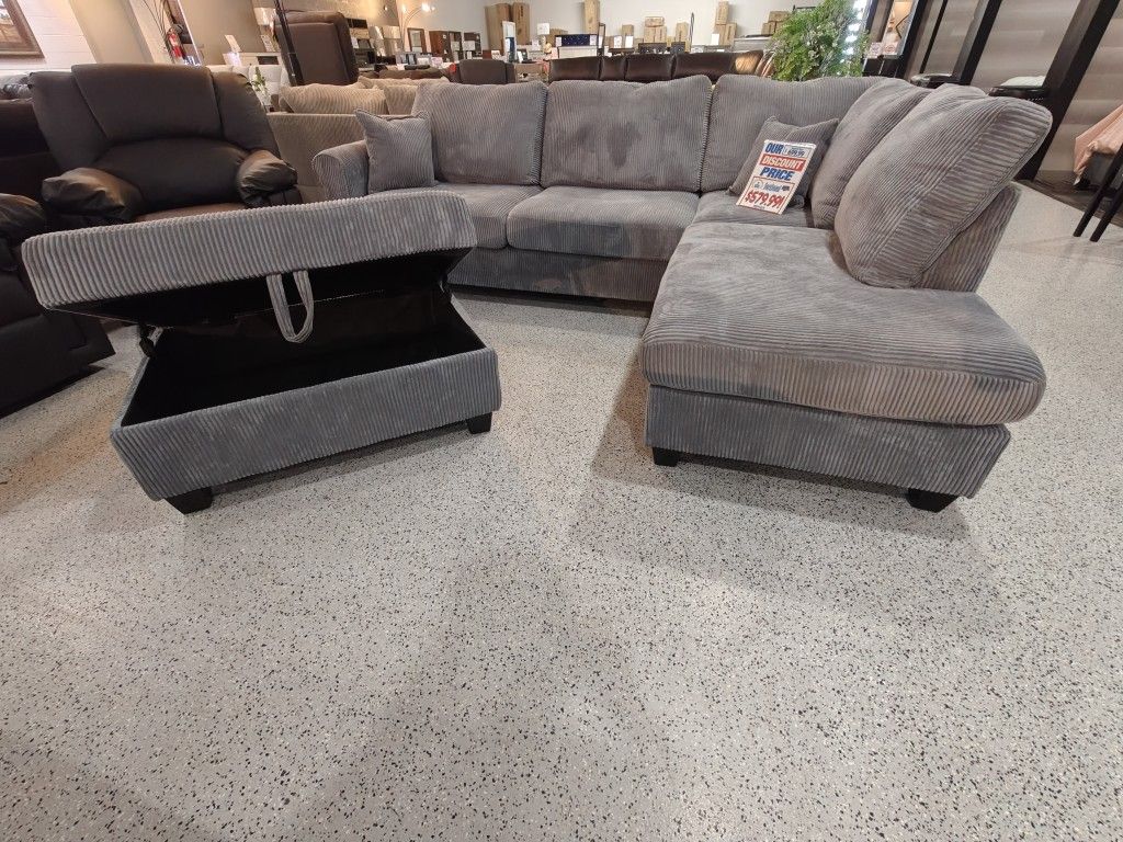 Sectional With Ottoman