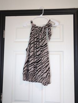 XXL tan y2k zebra print going out top