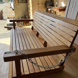 OAK PORCH SWING 60” Wide With Chain $400