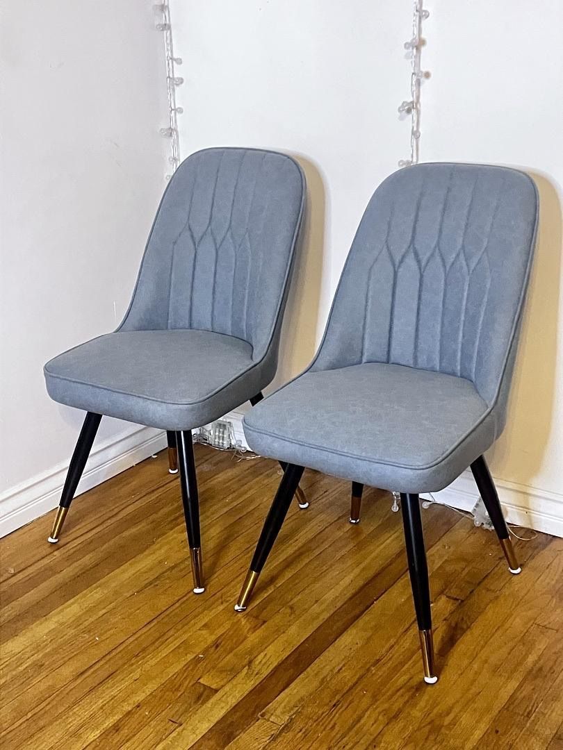 Dining Chair Side Chair Accent Chair Leisure Chair Upholstered Chair with Metal Legs Set of 2 for Home Kitchen Office Bistro Cafe
