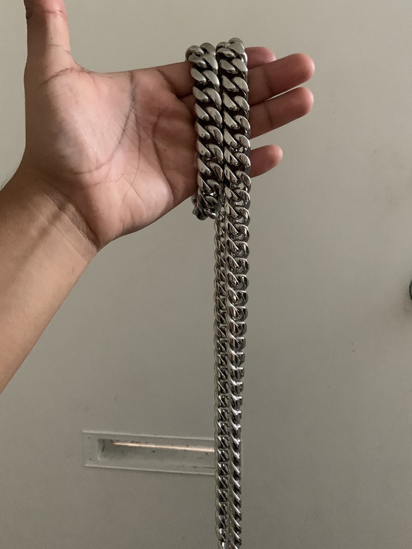 Stainless steel cuban link set (18mm)