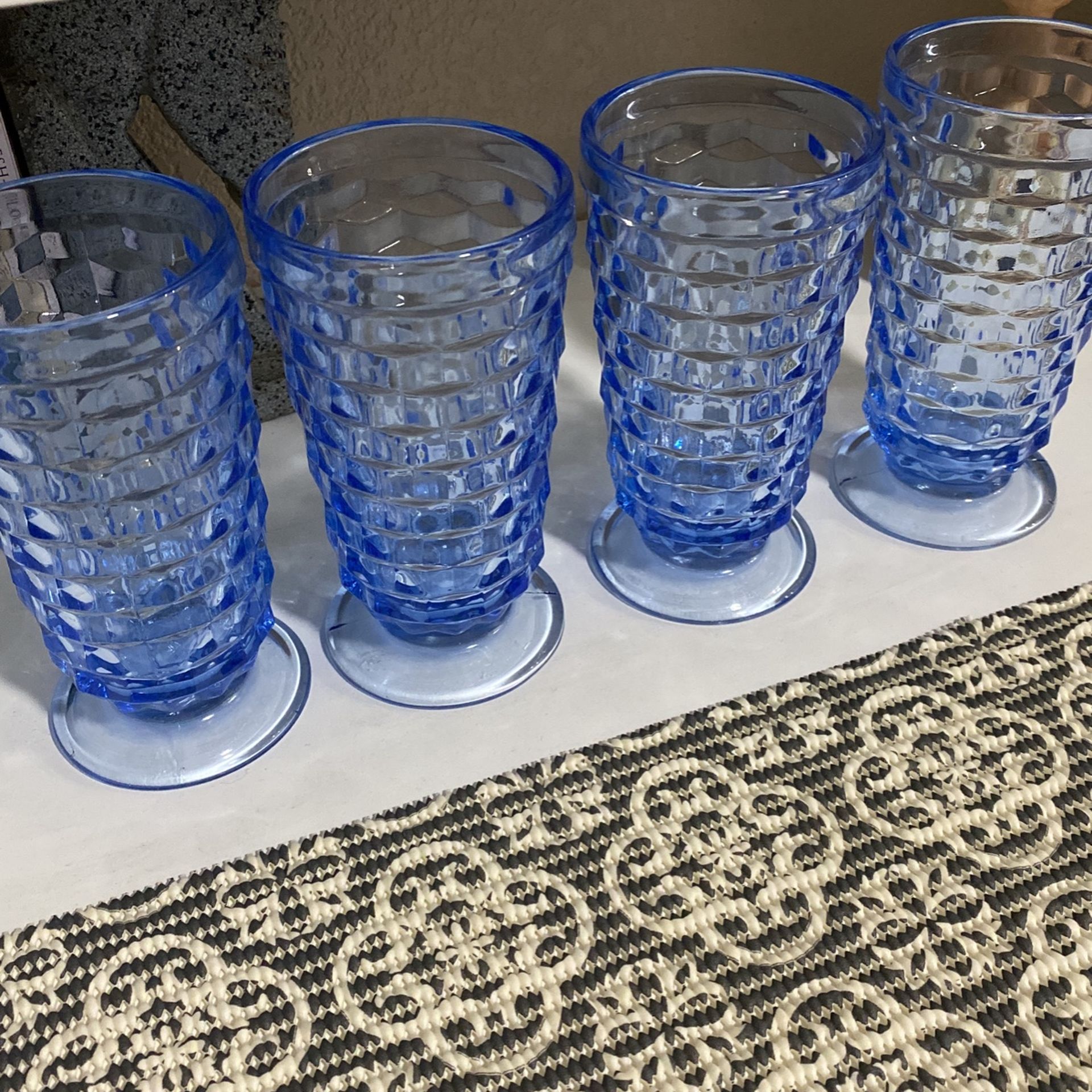 4- Vintage Indiana Ice Blue Glasses ( Tropicana And Decatur Area
