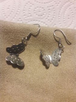 925.Silver butterfly Earings.