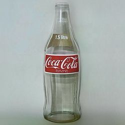 Collectible Vintage 1.5 Liter Glass Coca-Cola Bottle