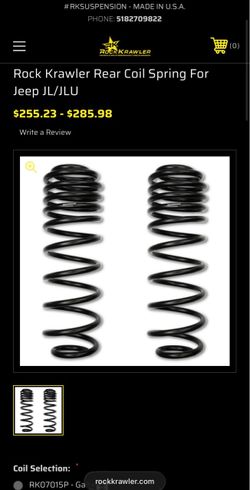 Rock Krawler Rear Coil Springs for Jeep JL/JLU