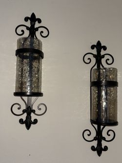 Set De Dos Candeleros Grandes En Buenas Condiciones 