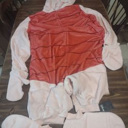 4 XL Adult Sized Disney's Piglet Costume, 3 Pieces