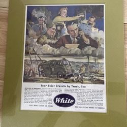 Authentic The Saturday Evening Post 1945 Ad -“Your Voice Travels By Truck, Too”