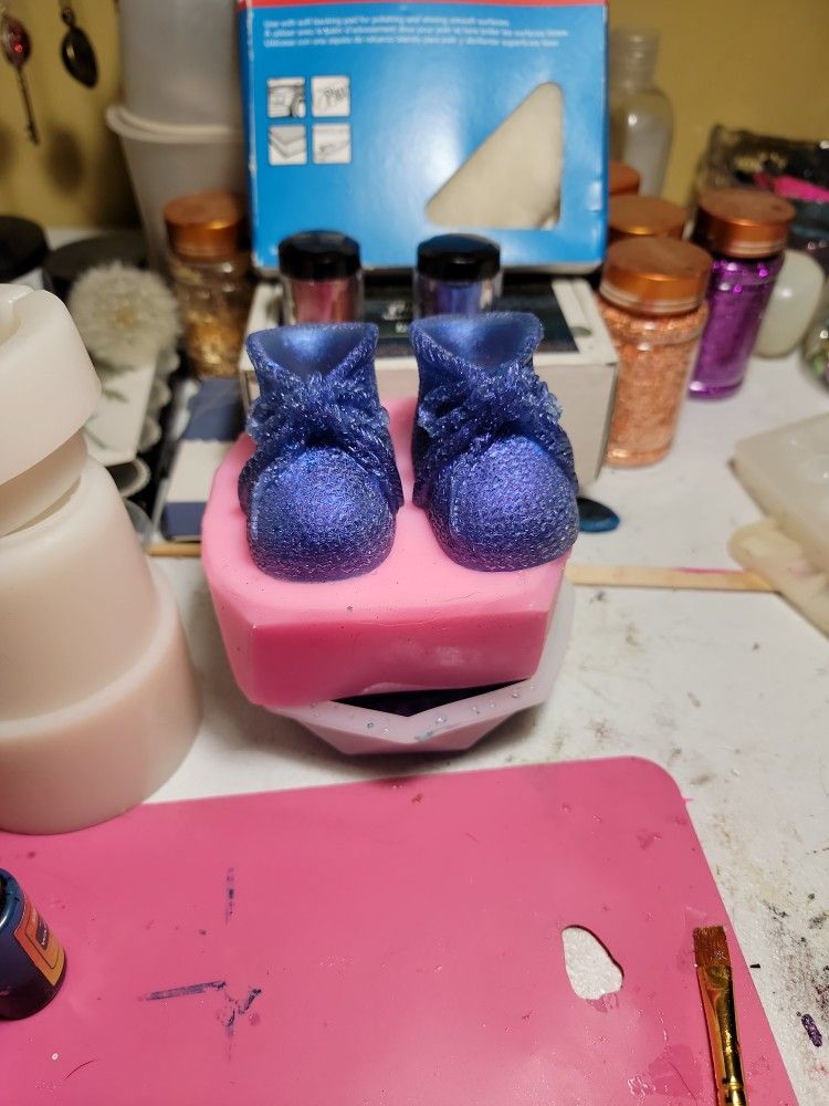 Hand Made Epoxy Baby Shoes