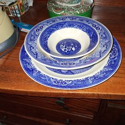 4pc Lil Set Antique Blue Famouslate 1(contact info removed)s