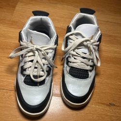 Nike AIR JORDAN 4 Retro (GS) Pure Platinum Gold 1Y