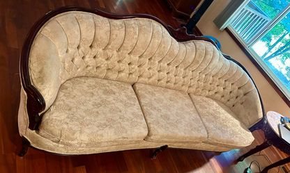 Sofa and love seat vintage Victorian
