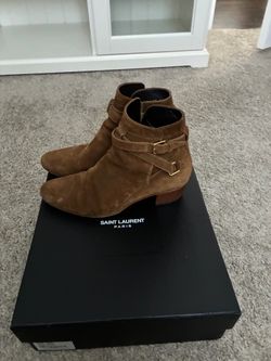 Saint Laurent Paris Suede Jodhpur Ankle Boots