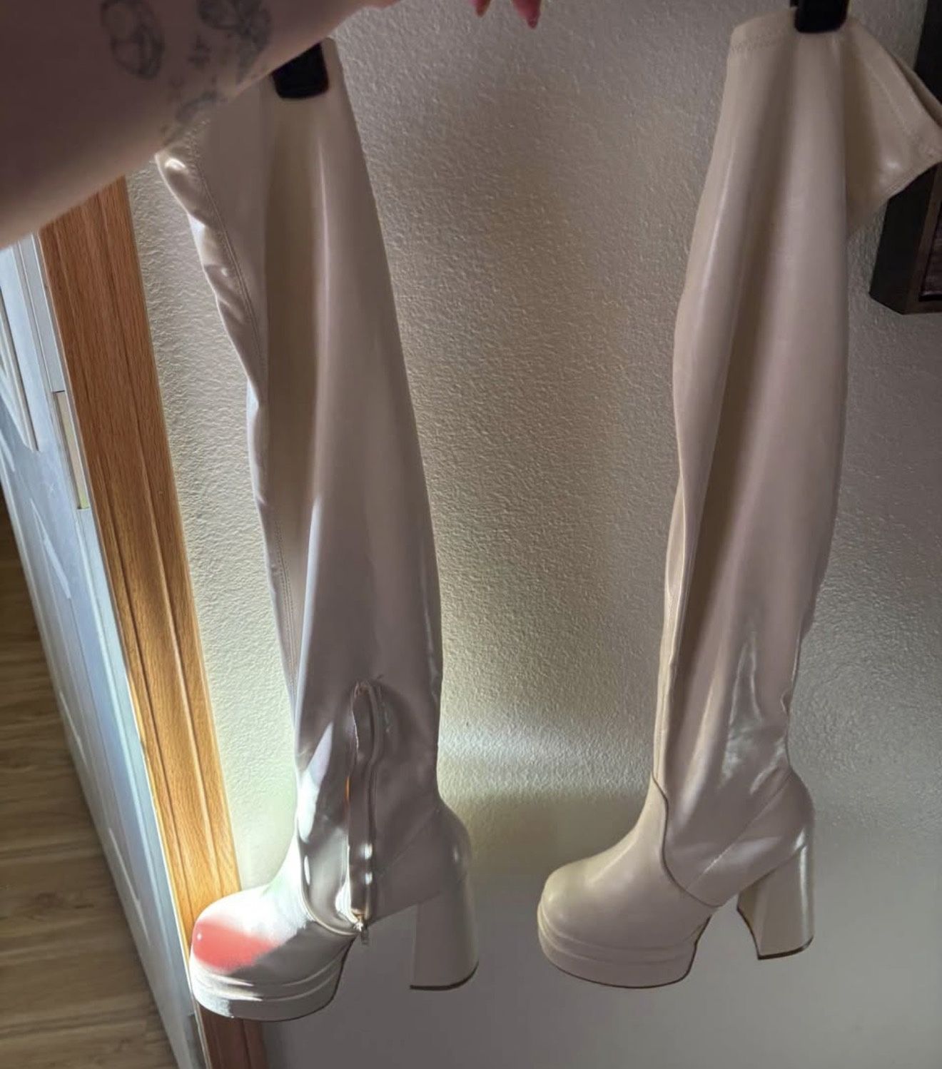 White Over The Knee Boots