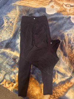 Lululemon Grey Leggings and Tank Top Set