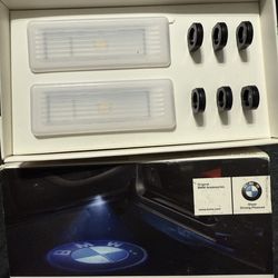 Genuine BMW LED Door Projector 3 Slides and 2 OEM Door Lamps