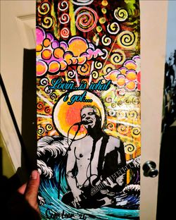 BORN LOSER Original Hand Painted Artwork on vinyl Board. Perfect for framing. 10" × 24" acrylic and collage Bradley. Great for Sublime fan.