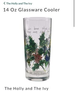 7 Piece Portmerion Holly And Ivy Glass