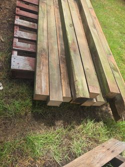 12 Treated 4x4 post 5 1/2 ft long