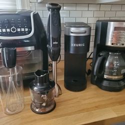 Air fryer, Braun blender, Keurig and Mr Coffee machine