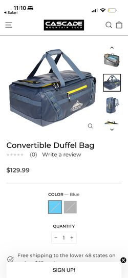 Convertible Duffel Bag
