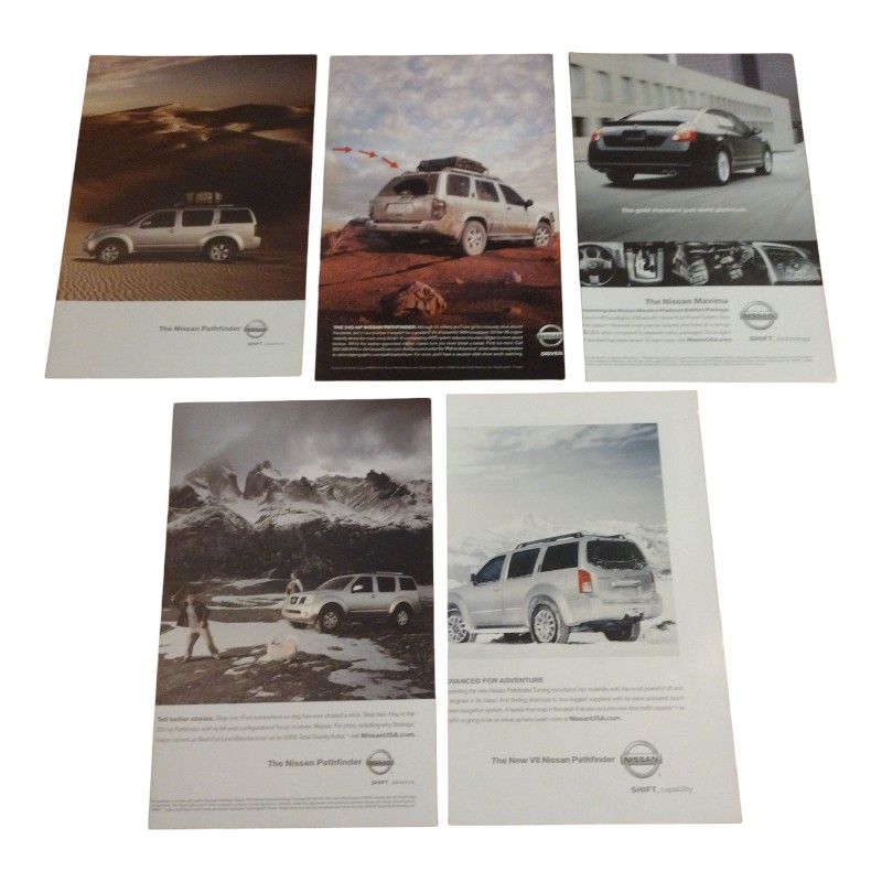 Collection Of 5 Nissan Advertisement Maxima / Pathfinder