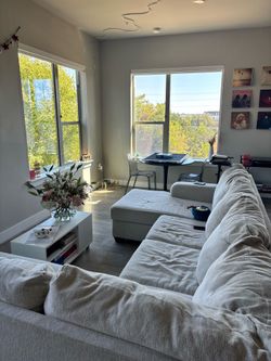 LivingSpaces Double Sectional Couch