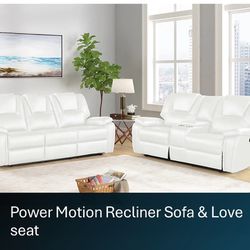 Power Motion Recliner Living Set