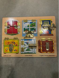 Locks & Latch Board Puzzle For Kids by Melissa & Doug