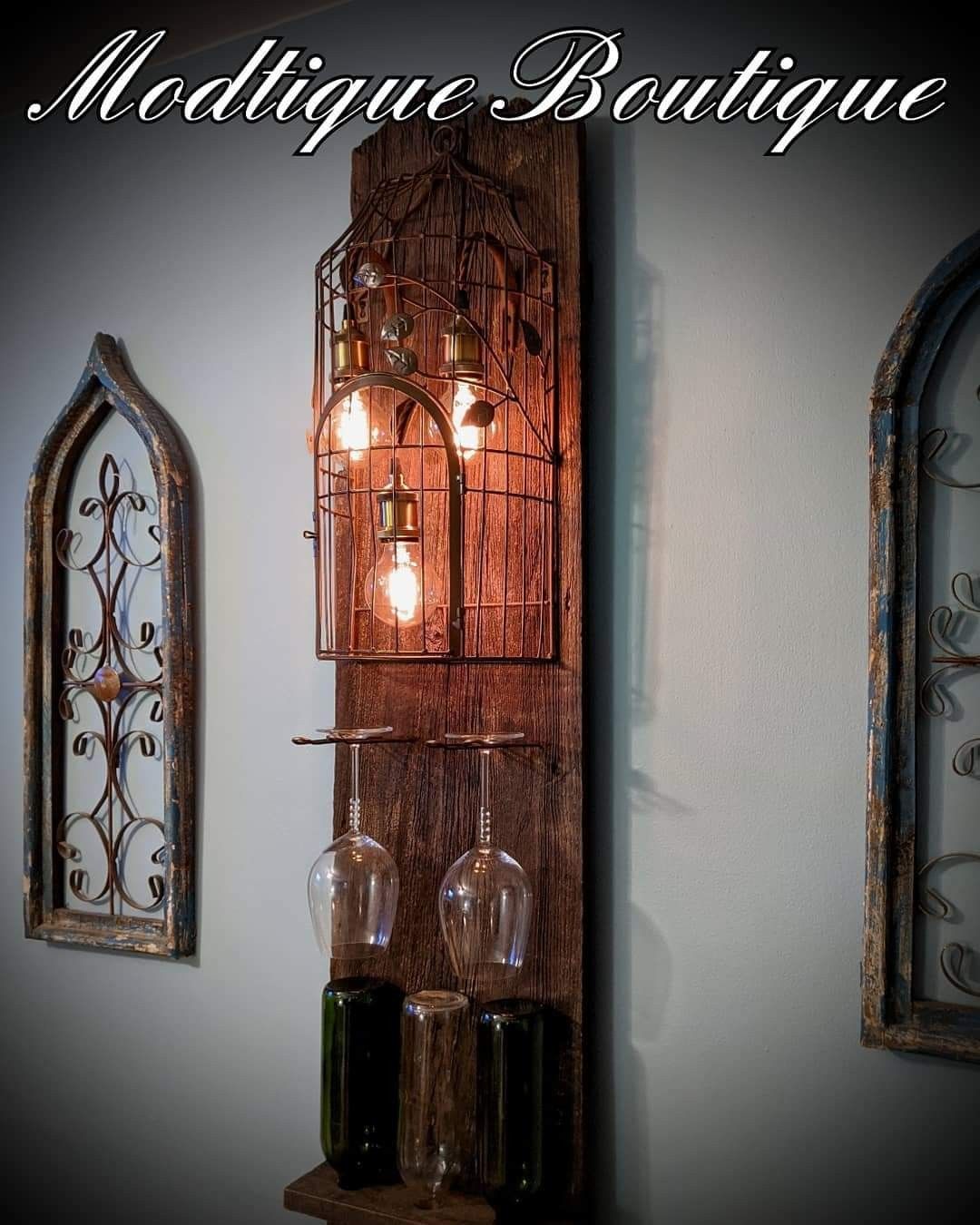 Wine holder/ wall lamp