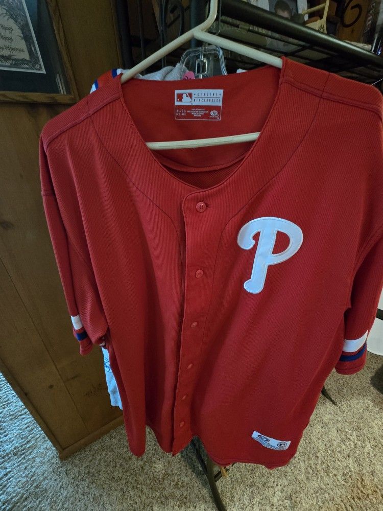 Phillies Tru Fan Button Down Jersey