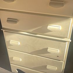 Solid Wood Vintage four drawer tall Chest