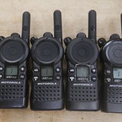 4 Pack of Motorola CLS1410  3 RADIOS CLS1110 1 RADIO  Walkie Talkie Radios with 6-Bank Charger USED. TESTED. IN A GOOD WORKING ORDER. 