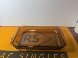 Vintage Pyrex Corning Baking Casserole Dish 232N Brown Amber 28x18x4cm
