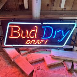 Neon Light, Bud Dry Draft, Discontinued
