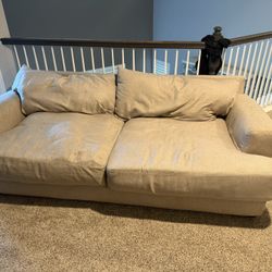 Beige Loveseat Sofa 