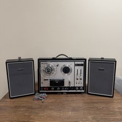 Vintage Sony TC-353 Solid State 3-Head Stereo Reel-to-Reel Tape Recorder w/ Speakers