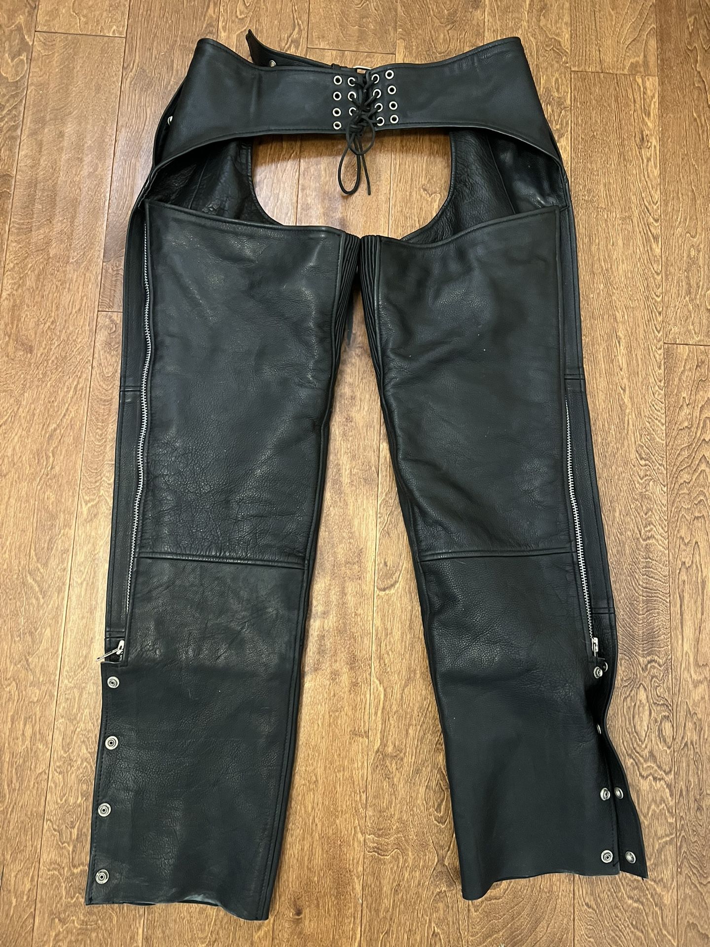 Leather Riding Chaps Size Large
