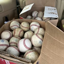 3 Full Boxes Of Baseballs