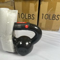 Bundle Of 3-Kettlebell Cast Iron 10 pound