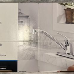 8" Widespread Single Handle Kitchen Faucet, Chrome