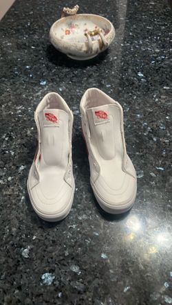 Sz 5 White  & Red Vans