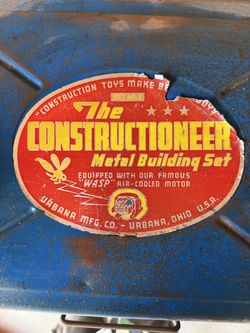 Vintage Constructioneer No. 6 Metal Building Set – WORKING Wasp Motor